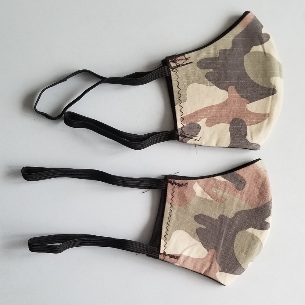 2 Fabric Face Masks Handmade